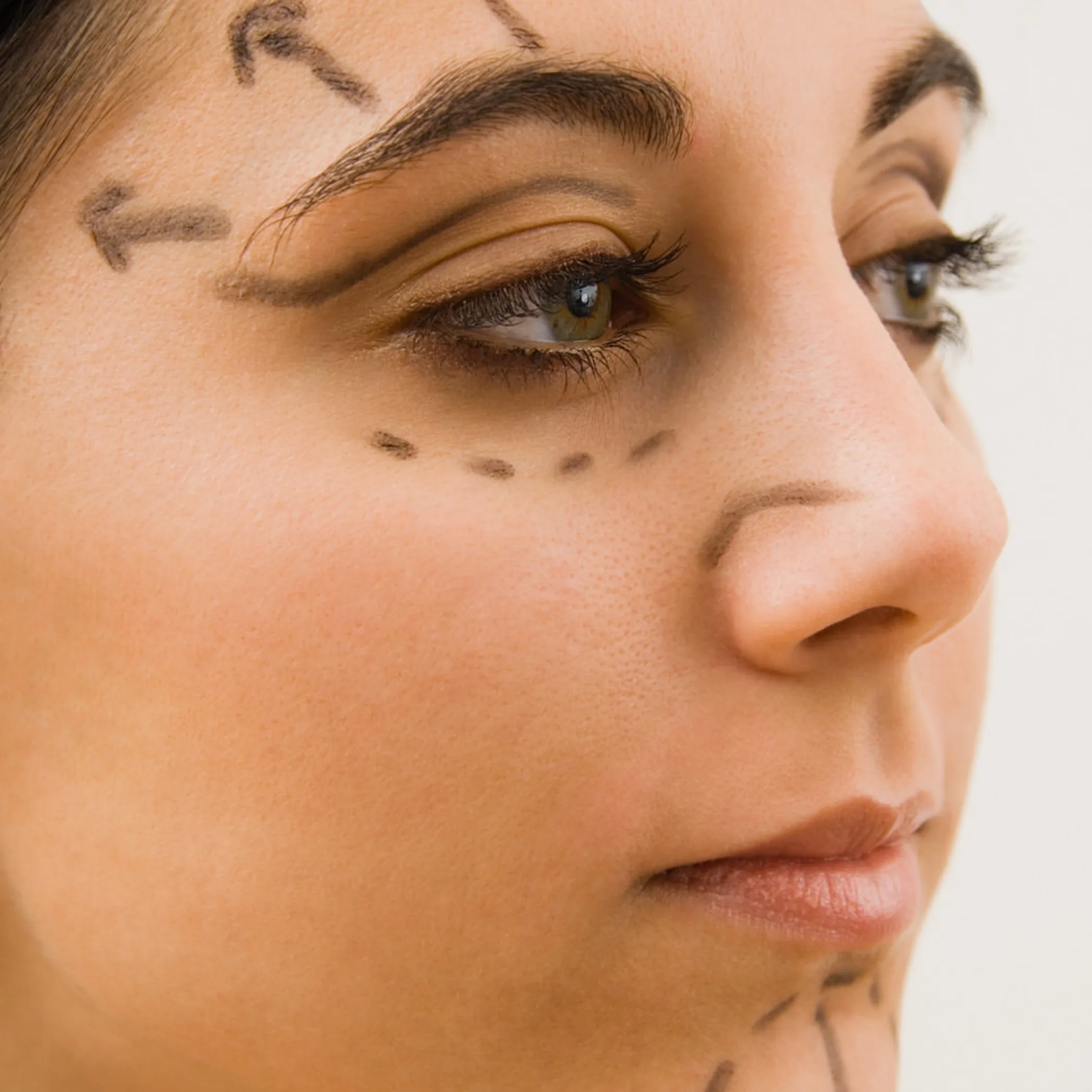 close up of medical history form for cosmetic consultation